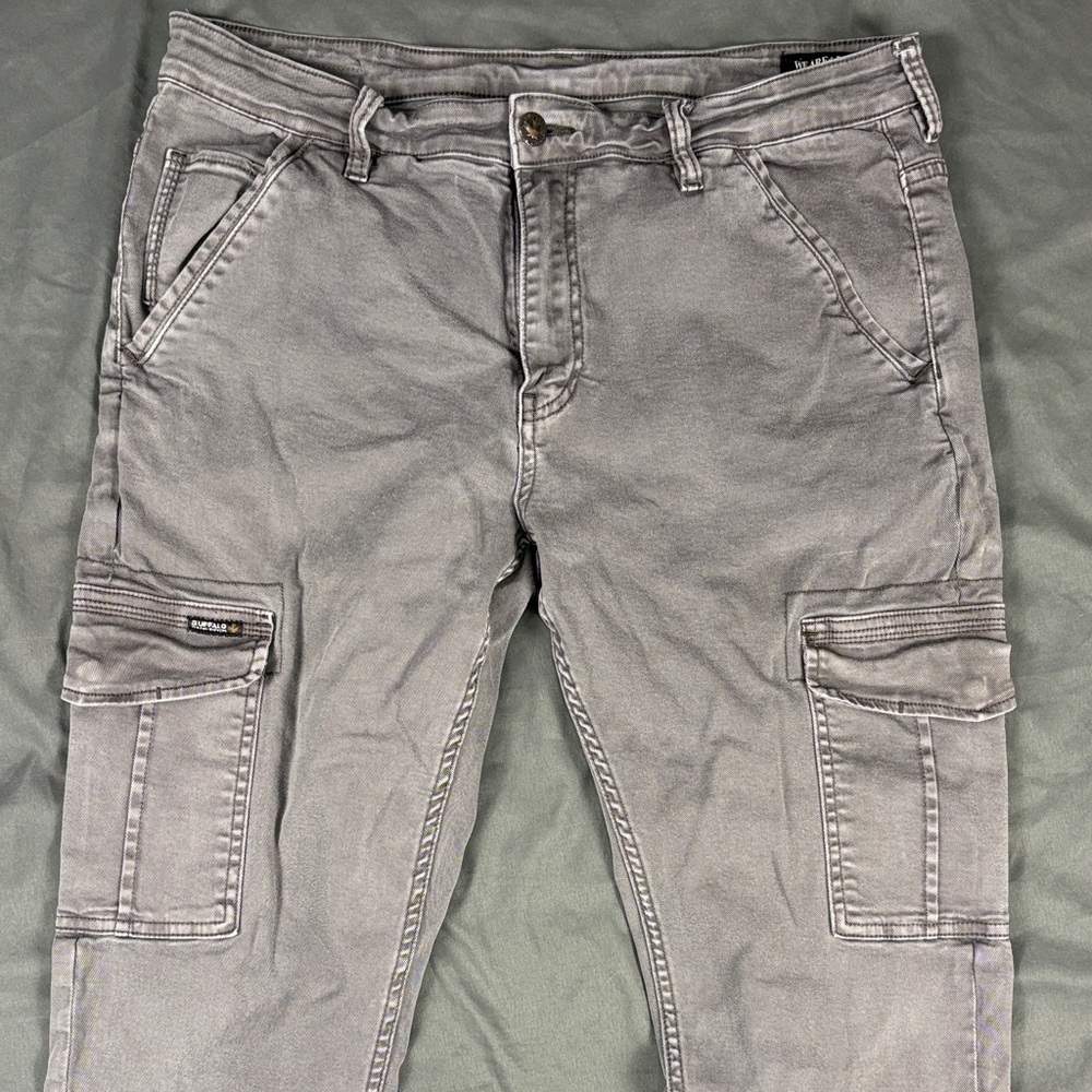 Buffalo David Bitton Men's Gray Joe Cargo Pants Size W34